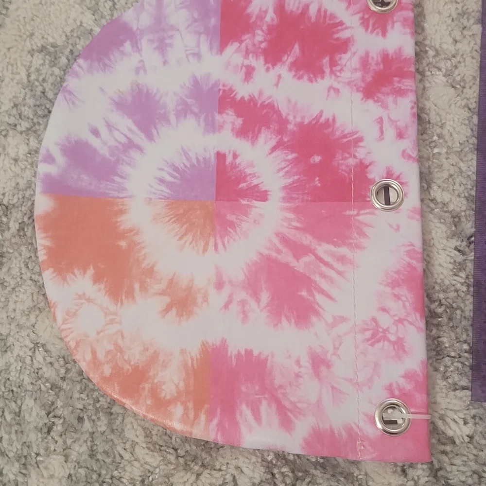 Two colorfull Binder Pouch bundle, Pencil Case, with a flexible ruler.